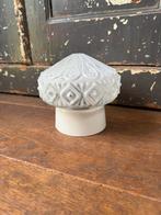 Art Deco plafondlamp - wit - glas - vintage, Ophalen of Verzenden, Gebruikt, Glas