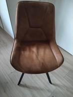 4 eetkamerstoelen bekleding  microleder kleur cognac, Huis en Inrichting, Stoelen, Ophalen, Gebruikt, Bruin, Vier