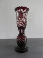 Antieke Ruby Red Bohemian vaas kristal, Verzenden