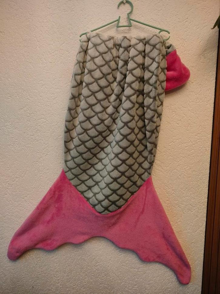 Roze / grijze zeemeermin staart, Kinderen en Baby's, Carnavalskleding en Verkleedspullen, Zo goed als nieuw, Meisje, Ophalen of Verzenden