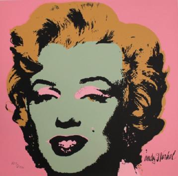 Andy Warhol Kleur Litho "Marilyn Monroe Olive Green" Ges Gen beschikbaar voor biedingen