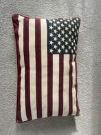 Amerikaanse vlag kussen - zo goed als nieuw!, Huis en Inrichting, Woonaccessoires | Kussens, Ophalen, Zo goed als nieuw, Blauw
