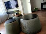 bijzettafels/salontafel, Ophalen, 50 tot 100 cm, 50 tot 75 cm, Rond