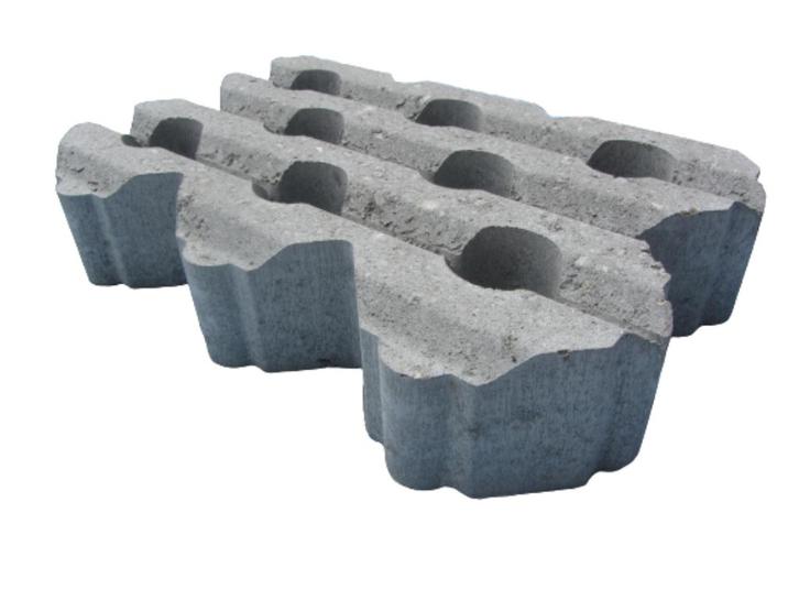 Grasblok 40x60x12cm boven reliëf, hol en dol grasbeton bermb, Tuin en Terras, Tegels en Klinkers, Nieuw, Overige typen, Beton