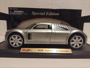 Audi Supersportwagen Rosemeyer grijs Maisto metal 1:18 KRD beschikbaar voor biedingen