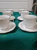 kop en schotels wit gouden rand, Ophalen of Verzenden