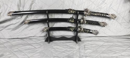 Japanese Katana Samurai Fantasy Dragon Steel swords + sword, Verzamelen, Militaria | Algemeen, Landmacht, Zwaard of Sabel, Nederland