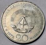Zeldzame DDR 20 Mark 1972A - Wilhelm Pieck, Ophalen of Verzenden, Duitsland, Losse munt