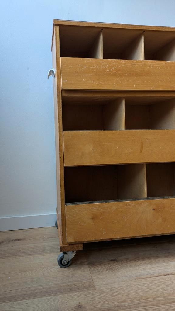 Vintage schoolkast, Huis en Inrichting, Kasten | Overige, Gebruikt, Ophalen
