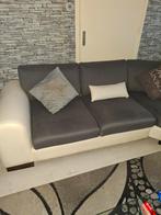 Grote hoekbank grijs/wit - comfortabel en ruim, Verzenden, Gebruikt