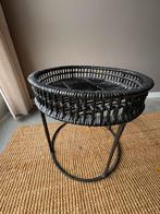 Rieten bijzet tafel, Industriël, landelijk, modern, Rond, Zo goed als nieuw, Ophalen