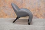 Als NIEUW! grijze leren Leolux Papageno design fauteuil, Zo goed als nieuw, Ophalen