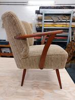 Vintage cocktail stoel  fauteuil met leuning uit 1950, Gebruikt, Stof, Ophalen