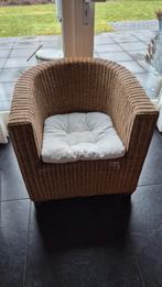 Rotan stoel met kussen - GRATIS af te halen, Huis en Inrichting, Gebruikt, Bruin, Riet of Rotan, Ophalen of Verzenden