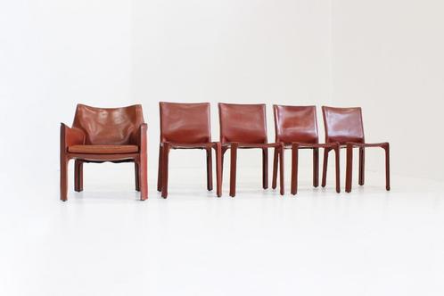 5 x Cassina Cab eetkamer stoelen Mario Bellini Cab 414 & 412, Huis en Inrichting, Stoelen, Zo goed als nieuw, Vijf, Zes of meer stoelen