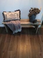 Trendy bankje van hout, 100x24x43 (lxbxh) nieuw, afgelakt, Huis en Inrichting, Overige Huis en Inrichting, Ophalen of Verzenden