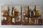 Jochem de Graaf: tweeluik abstract, Antiek en Kunst, Kunst | Schilderijen | Abstract, Ophalen