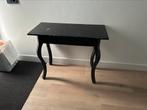Side table, zwart, met lade, Huis en Inrichting, Tafels | Bijzettafels, 60 cm of meer, Gebruikt, Rechthoekig, Hout