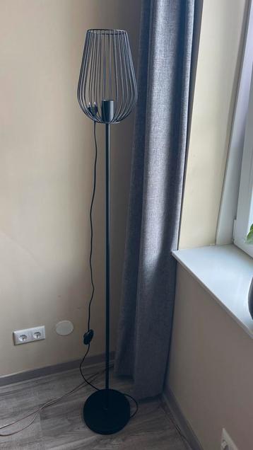 Metalen kooilamp staand