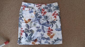 NickJean rok - katoen stretch - mt. 46 - zgan - bloemenprint beschikbaar voor biedingen