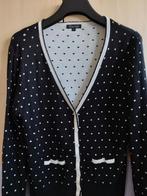 King Louie polkadot stippen vest L 42 Zwart, Kleding | Dames, Truien en Vesten, Verzenden, Zwart, Maat 42/44 (L), Zo goed als nieuw