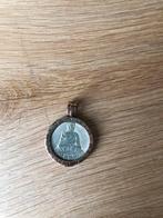 Mi Moneda munthouder/ pendant rose kleurig met munt, Goud, Gebruikt, Ophalen of Verzenden, Zilver