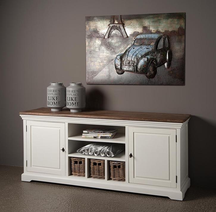 *41% KORTING* Tv Meubel Kast Teak Hout Enz Gratis Bezorging, Huis en Inrichting, Kasten | Televisiemeubels, Nieuw, Minder dan 100 cm