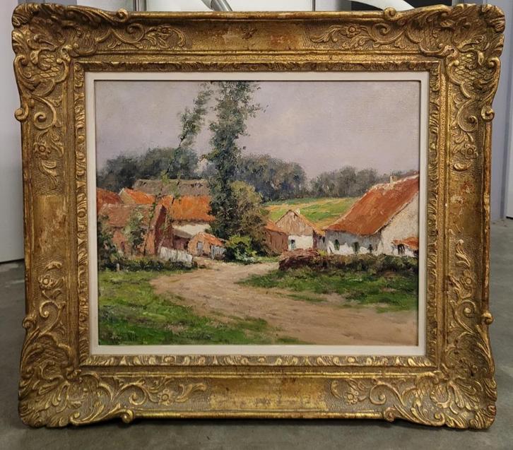 Pros DE WIT, Brabants hoevelandschap, Antiek en Kunst, Kunst | Schilderijen | Klassiek, Ophalen of Verzenden