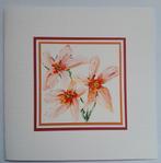 Bloemen geschilderd met aquarel verf, Ophalen of Verzenden, Zo goed als nieuw