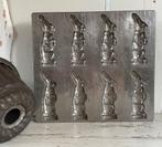 Brocante oude chocoladevorm / chocolademal plaat konijn, Verzenden