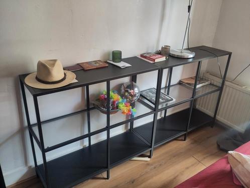 Sidetables 2 stuks, Huis en Inrichting, Tafels | Sidetables, Zo goed als nieuw, 25 tot 50 cm, 50 tot 100 cm, Rechthoekig, Glas