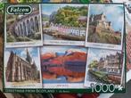 Falcon Deluxe Greetings from Scotland 1000 stukjes, Ophalen of Verzenden, 500 t/m 1500 stukjes, Zo goed als nieuw, Legpuzzel