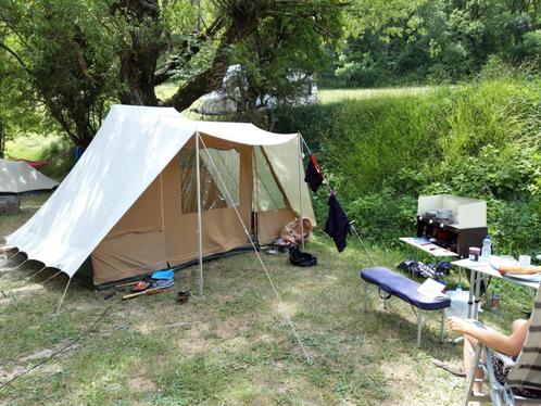 Tent + kampeerspullen (alles), Caravans en Kamperen, Tenten, tot en met 4, Gebruikt, Ophalen