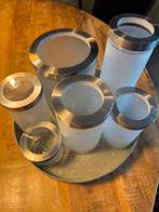 Schaal met 6 voorraadpotten, Ophalen, Overige kleuren, Minder dan 50 cm, Glas