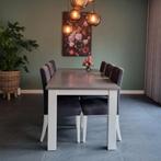 Eiken eettafel, Ophalen, Rechthoekig, 150 tot 200 cm, 50 tot 100 cm