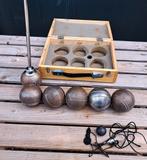 Koffer koffertje oud jeu de boules koffertje decoratie, Ophalen of Verzenden