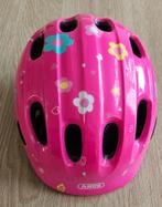 Roze kinderhelm Abus maat 50-55 cm, Jongen of Meisje, Ophalen of Verzenden, Abus, Zo goed als nieuw