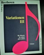 Ludwig van Beethoven - Variationen III voor piano, Piano, Ophalen of Verzenden, Artiest of Componist, Klassiek