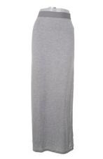 Effen maxi rok met split grijs maat M H&M Basic, Maat 38/40 (M), H&M, Ophalen of Verzenden, Grijs