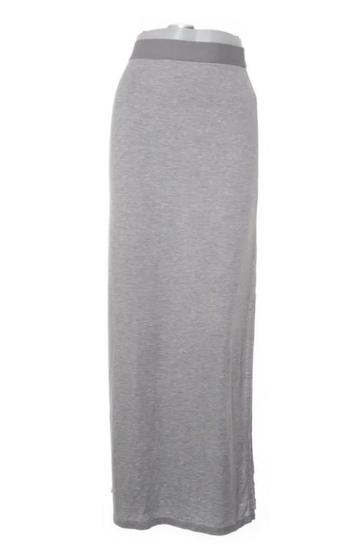 Effen maxi rok met split grijs maat M H&M Basic beschikbaar voor biedingen