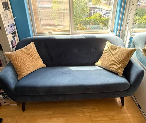 Bankje, Huis en Inrichting, Banken | Sofa's en Chaises Longues, Gebruikt, Tweepersoons, 150 tot 200 cm, 75 tot 100 cm, Hout, Stof