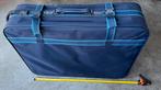 Grote blauwe koffer, 60 tot 70 cm, Gebruikt, Hard kunststof, Slot