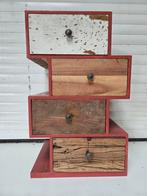 Hardhouten Design Kast met Lades, Gebruikt, Design, Met lade(s), 25 tot 50 cm