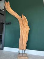 Houten boomstronk lamp ibiza vintage met netsnoer en lampje, Huis en Inrichting, Lampen | Vloerlampen, Ophalen, Ibiza vintage