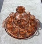 Vintage Rosaline Likeurset, Dienblad, Karaf, 9 Glazen/Shots, Ophalen of Verzenden, Overige stijlen, Compleet servies, Glas