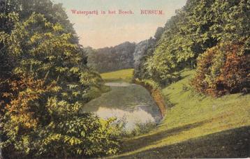 bussum waterpartij  1916  teks/zegel beschikbaar voor biedingen