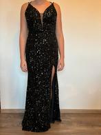 Zwarte galajurk met split, Kleding | Dames, Galajurk, Zwart, Nieuw, Ophalen of Verzenden