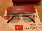 CARTIER DESIGNER BRIL  MET BON, Overige merken, Blauw, Ophalen of Verzenden, Zo goed als nieuw