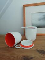 Vivo Villeroy & Boch - oranje/wit 2x, Ophalen of Verzenden, Zo goed als nieuw, Overige stijlen, Kop(pen) en/of Schotel(s)