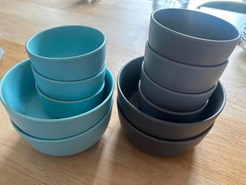 Set van 11 kommen - Blauw en Grijs beschikbaar voor biedingen